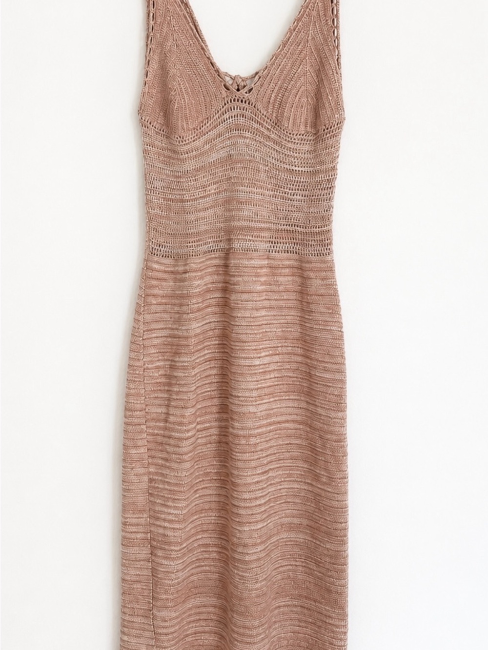 Torn by Ronny Kobo Sleeveless V-Neck Maxi Dress in Camel - Picture 3 of 5